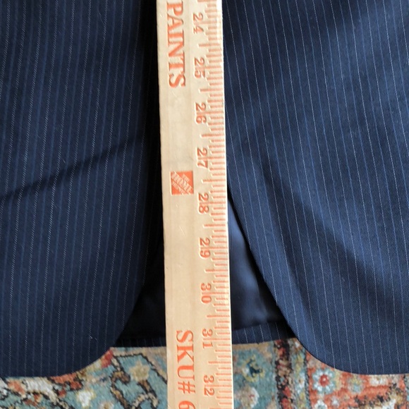 Lauren Ralph Lauren Mens Cashmere Wool 2-Button Front Blazer Pinstripe Blue 46S - Picture 4 of 4